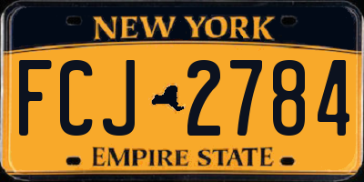 NY license plate FCJ2784