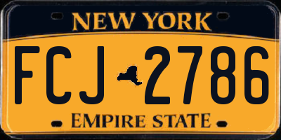 NY license plate FCJ2786