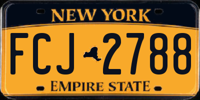 NY license plate FCJ2788