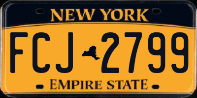 NY license plate FCJ2799