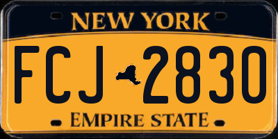 NY license plate FCJ2830