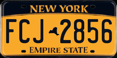 NY license plate FCJ2856