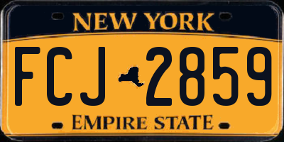NY license plate FCJ2859