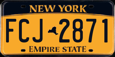 NY license plate FCJ2871