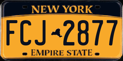 NY license plate FCJ2877