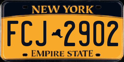 NY license plate FCJ2902