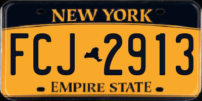 NY license plate FCJ2913