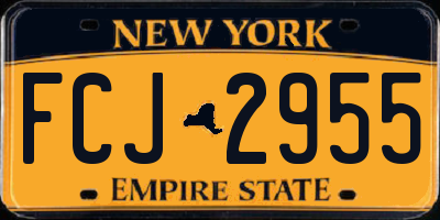 NY license plate FCJ2955