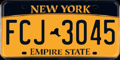 NY license plate FCJ3045