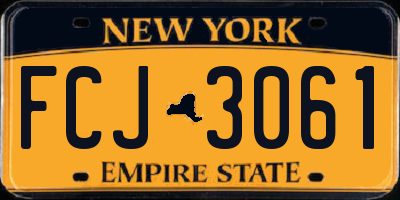 NY license plate FCJ3061