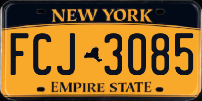 NY license plate FCJ3085