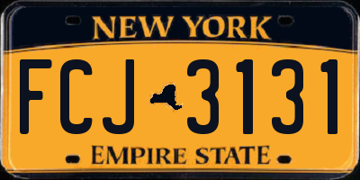 NY license plate FCJ3131