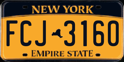 NY license plate FCJ3160
