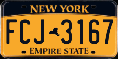 NY license plate FCJ3167