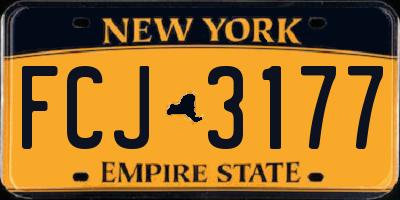 NY license plate FCJ3177
