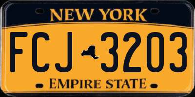 NY license plate FCJ3203