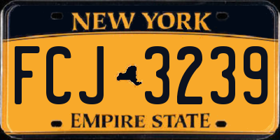 NY license plate FCJ3239