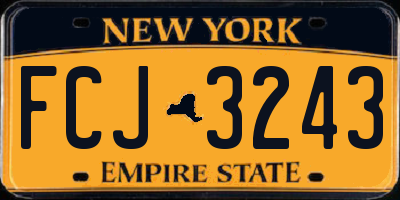 NY license plate FCJ3243