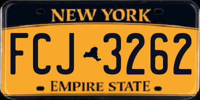 NY license plate FCJ3262