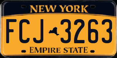 NY license plate FCJ3263