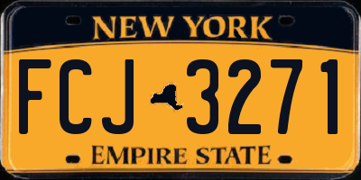 NY license plate FCJ3271