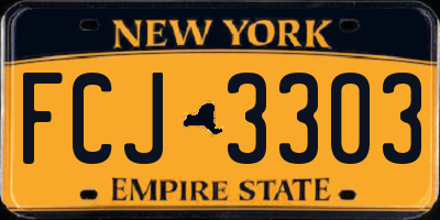 NY license plate FCJ3303