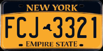 NY license plate FCJ3321