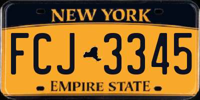 NY license plate FCJ3345