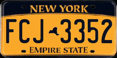 NY license plate FCJ3352