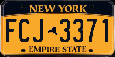 NY license plate FCJ3371