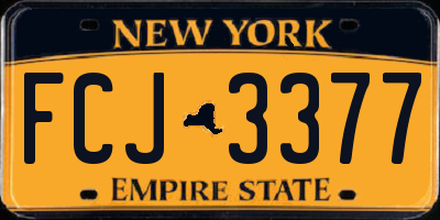 NY license plate FCJ3377
