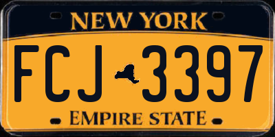 NY license plate FCJ3397
