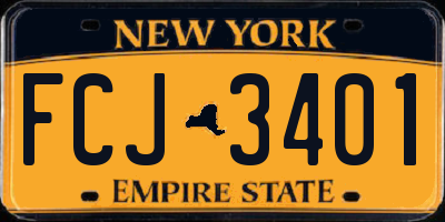 NY license plate FCJ3401