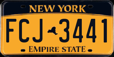 NY license plate FCJ3441