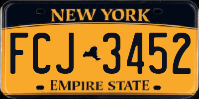 NY license plate FCJ3452