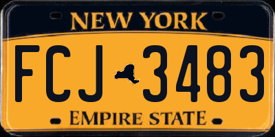 NY license plate FCJ3483