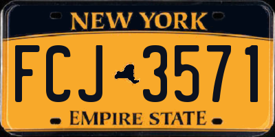 NY license plate FCJ3571