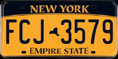NY license plate FCJ3579