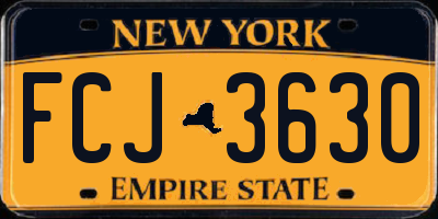NY license plate FCJ3630