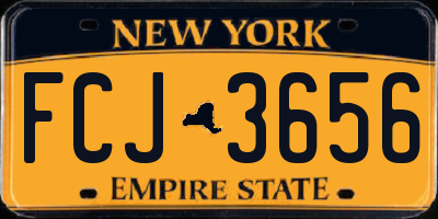 NY license plate FCJ3656