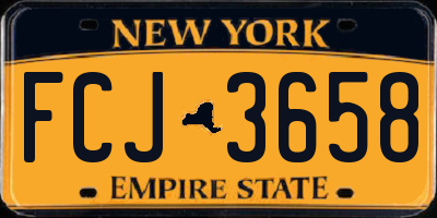 NY license plate FCJ3658