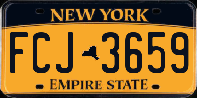 NY license plate FCJ3659
