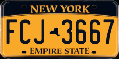 NY license plate FCJ3667