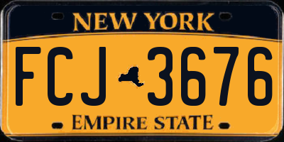 NY license plate FCJ3676