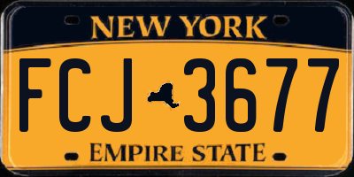 NY license plate FCJ3677