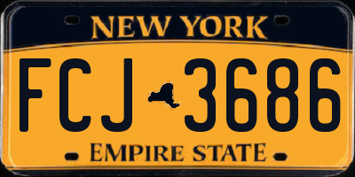NY license plate FCJ3686