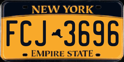 NY license plate FCJ3696