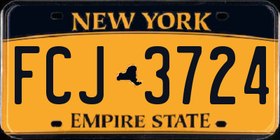 NY license plate FCJ3724