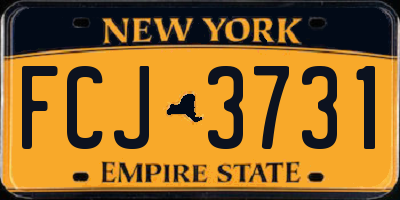 NY license plate FCJ3731