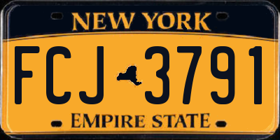 NY license plate FCJ3791